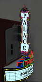 Animated Neon Billboard -- Small Theater Combo Kit w/Vertical & Horizontal Signs
