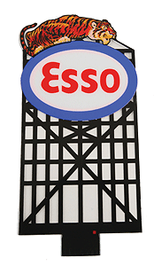 Esso Animated Neon Billboard -- For HO & N
