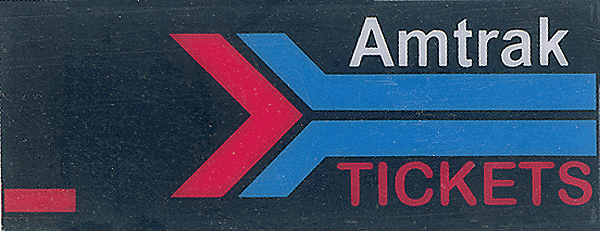 Animated Wall Sign -- Amtrak "Tickets" - Left - Large