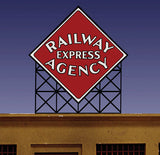 Animated Neon Billboard -- Railway Express Agency Diamond Logo; Small 2-7/64" Wide, 2-1/4" Tall-2