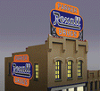 Animated Neon Billboards - Super Animated, 8 Channel Sequencing -- Rexall; 3.875" Height x 4.250" Wide