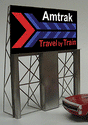 Amtrak Travel by Train Animated Neon Roadside Billboard -- 4-5/16 x 5-1/8"  11 x 13cm