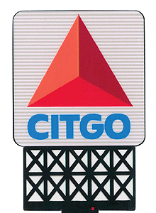Citgo Animated Neon Billboard -- 3-13/16 x 2-1/2"  9.7 x 6.4cm
