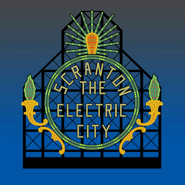 Animated Neon Billboard -- Scranton Electric City