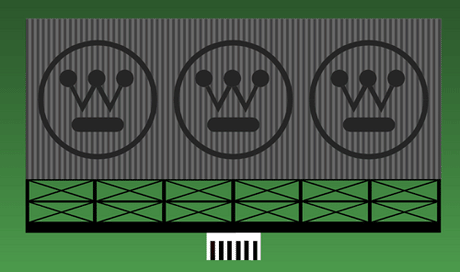 Westinghouse Animated Neon Billboard - Light Works USA -- Large for HO & O Scales 6 x 3-1/8"  15.2 x 7.9cm