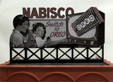 Nabisco Oreo Animated Rooftop Billboard - Light Works USA -- Large for HO & O Scales - 5-1/4 x 3"  13.3 x 7.6cm-1