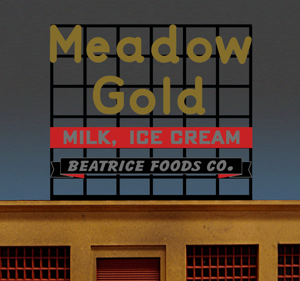 Meadow Gold -- Large for HO & O Scales 3-13/16 x 4-1/2"  9.7 x 11.4cm-1