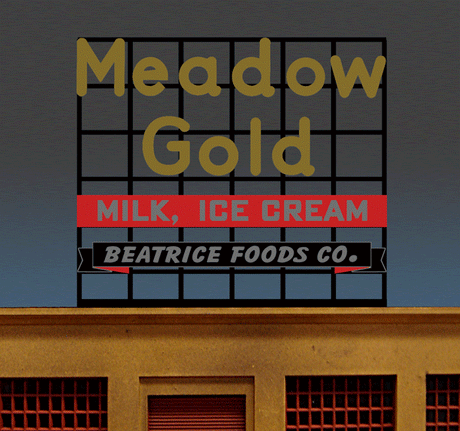 Meadow Gold -- Large for HO & O Scales 3-13/16 x 4-1/2"  9.7 x 11.4cm-1