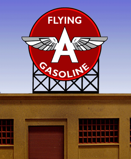 Tidewater Flying A Animated Neon Rooftop Billboar