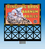 Circus Animated Billboard -- Large for HO and O Scales, 3-3/4"  9.5cm Square-2