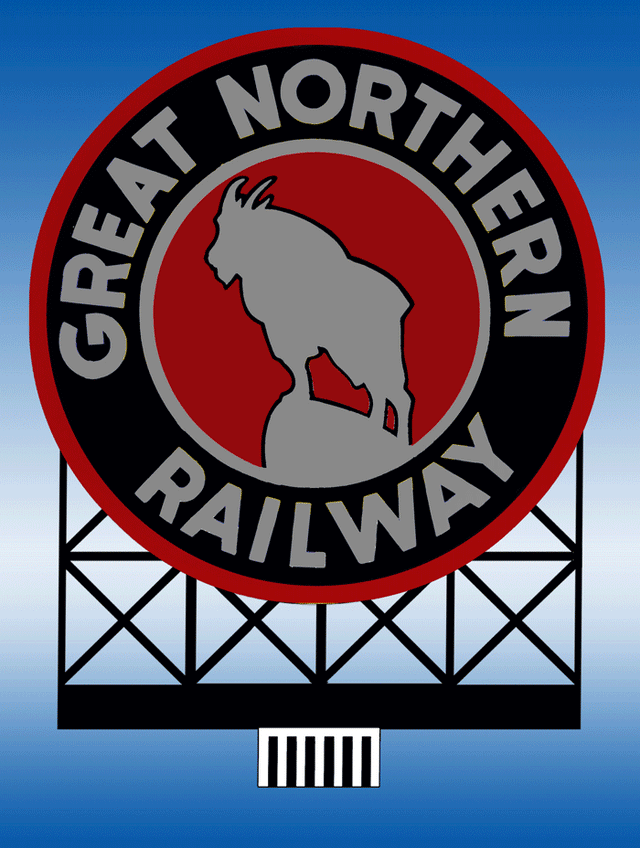Great Northern Animated Neon Billboard - Light Works USA -- Large for HO and O Scales - 4-5/16 x 4-3/8"  10.9 x 11.2cm
