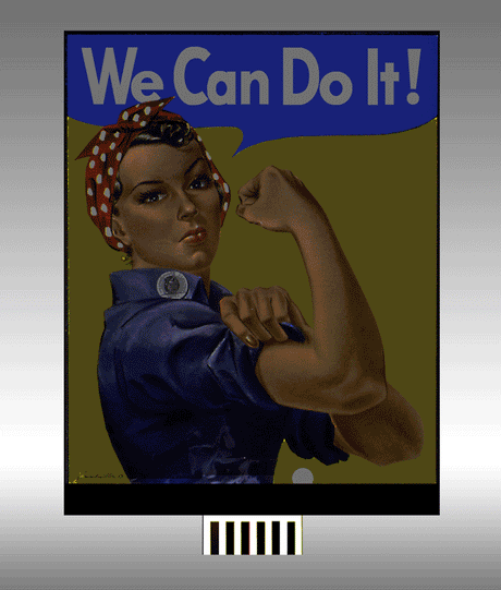 We Can Do It Animated Neon Sign -- Large for HO and O Scales - 3 x 3-7/8"  7.6 x 9.8cm