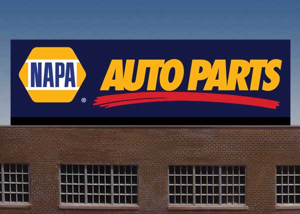 Napa Auto Parts Underlined Logo Animated Neon Billboard -- Large for HO and O Scales - 6 x 1-13/16" 15.2 x 4.6cm