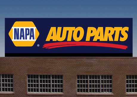 Napa Auto Parts Underlined Logo Animated Neon Billboard -- Large for HO and O Scales - 6 x 1-13/16" 15.2 x 4.6cm