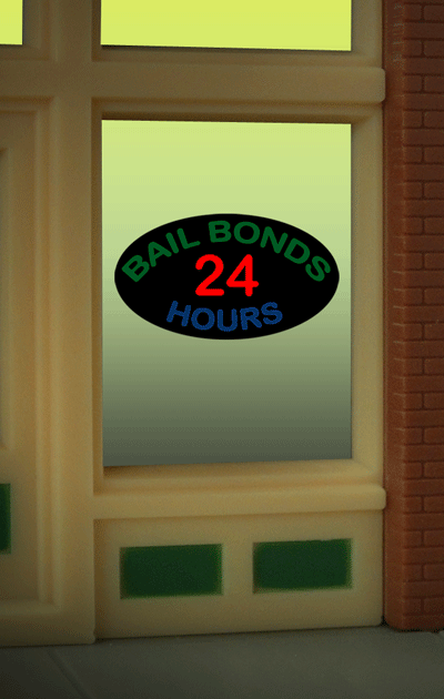 Bail Bonds Flashing Neon Window Sign - Light Works USA(TM)