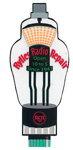 Rylies Radio Repair Animated Neon Billboard -- 2-3/8 x 3-13/16"  6 x 9.7cm