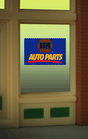 Napa Auto Parts Underlined Logo Flashing Neon Window Sign -- 2 x 2-3/16" 5.1 x 5.6cm-1
