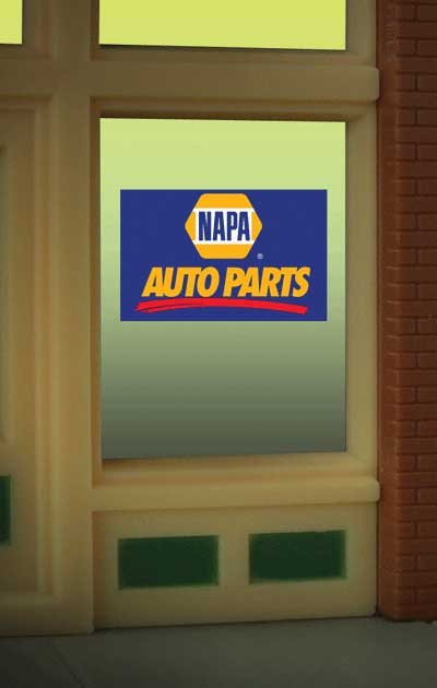 Napa Auto Parts Underlined Logo Flashing Neon Window Sign -- 2 x 2-3/16" 5.1 x 5.6cm-2