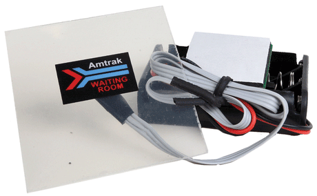 Amtrak Waiting Room Flashing Neon Window Sign - Light Works USA(TM) -- 13/16 x 1/2"  2.1 x 1.3cm
