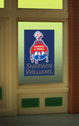 Sherwin Williams Flashing Neon Window Sign - Light Works USA -- For HO & O Scales 5/8 x 1"  1.65 x 2.5cm