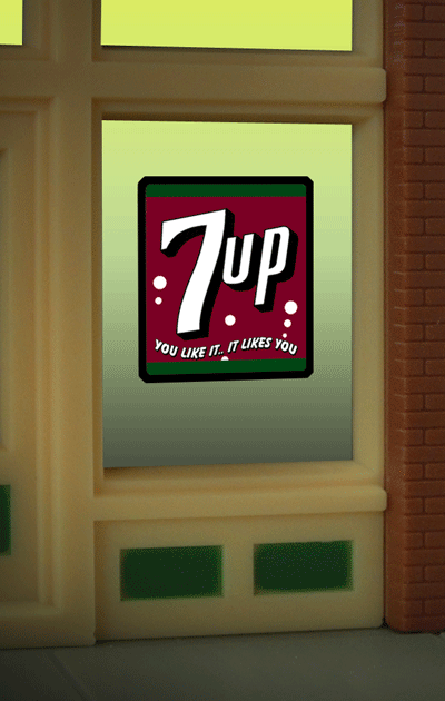 Window Sign -- 7up