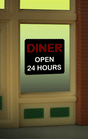 Diner Flashing Neon Window Sign - Light Works USA -- 7/8 x 5/8"  2.3 x 1.6cm-1