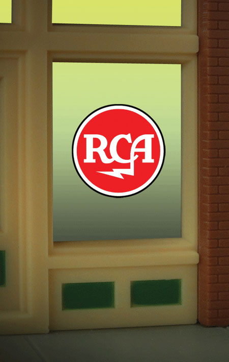 RCA Flashing Neon Window Sign - Light Works USA -- Oversized Clear Background - Cut to as small as 7/8"  2.3cm Diameter-2
