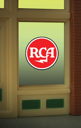 RCA Flashing Neon Window Sign - Light Works USA -- Oversized Clear Background - Cut to as small as 7/8"  2.3cm Diameter-2