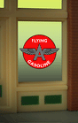 Tidewater Flying A Animated Neon Window Sign -- Oversized Clear Background - Cut to as small as 7/8"  2.3cm Diameter