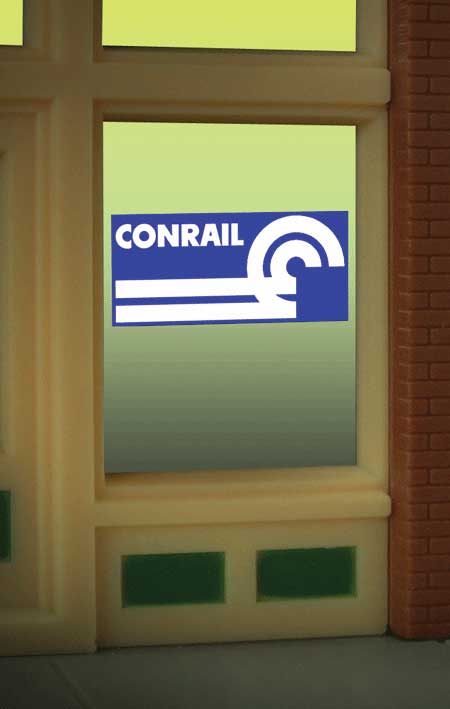Conrail Flashing Neon Window Sign - Light Works USA -- Oversized Clear Background - Cut to as small as 7/8"  2.3cm Diameter-2