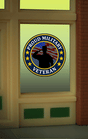 Proud Military Veteran Animated Neon Window Sign