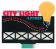 City Light & Power Animated Neon Billboard -- 2-1/2 x 1-7/8"  6.4 x 4.7cm