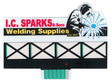 I.C. Sparks Animated Neon Billboard -- 2-1/2 x 1-7/8"  6.4 x 4.7cm