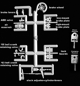 Freight Car Appliance Kit - Handbrakes -- Champion-Peacock & Ellcon-National