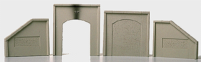 Straight Wing Wall (One-Piece, Painted Plaster Casting) -- Concrete