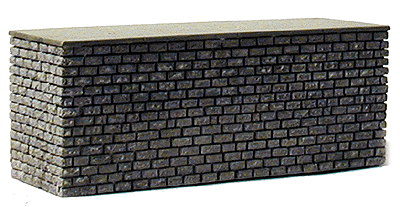Stone Center Bridge Pier (One-Piece, Painted Plaster Casting) -- Double Track (gray)