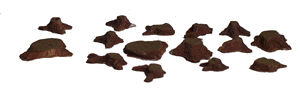 Tree Stumps (One-Piece, Painted Plaster Castings) -- Tiny - Assorted Sizes pkg(14)