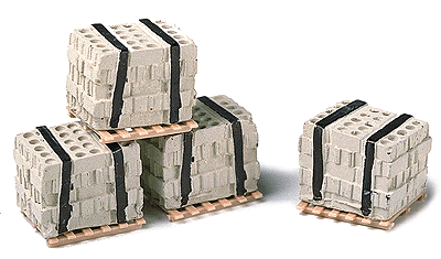 Banded Concrete Blocks on Pallets pkg(4)