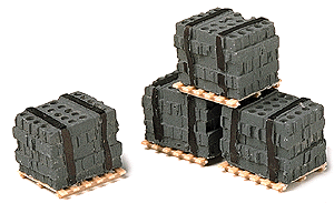 Banded Cinder Block on Pallets