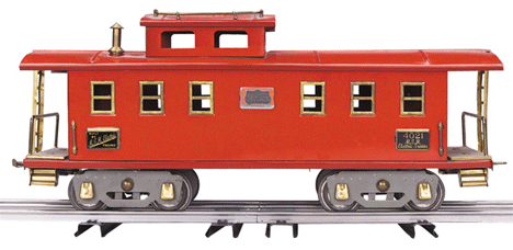 Tinplate 4021 Caboose -- Red