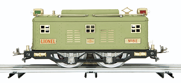 Tinplate Electric No. 8E Standard Gauge Loco w/Proto-Sound 2.0 -- Olive Green