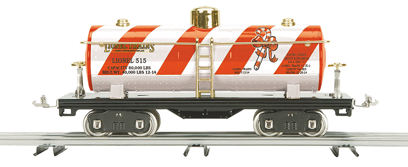 #515 Oil Car (Tank Car) - 3-Rail Standard Gauge - Ready to Run - Lionel Corp. -- Christmas-1