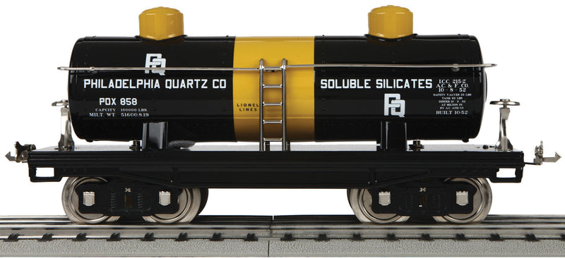 No. 215-2 2-Dome Tank Car - Standard Gauge 3-Rail - Lionel Corp. -- Philadelphia Quartz Company