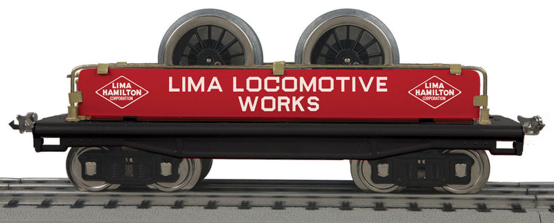 No. 211-1 Flatcar w/Wheel Load - Standard Gauge 3-Rail - Lionel Corp. -- Lima Locomotive Works