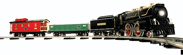 Tinplate Standard Gauge Steam R-T-R Freight Set w/Proto-Sound 2.0 -- New York Central No.384 Steam Loco w/Tender w/2 Cars Track and Power Pack
