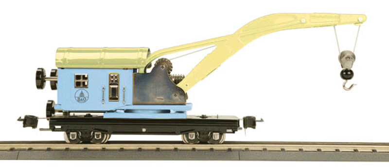 No. 2810 Crane (Derrick) - 3-Rail - Ready to Run - Lionel Corp. -- Baltimore & Ohio (light blue, nickel)