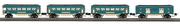 #2600 Series Heavyweight 4-Car Set - 3-Rail - Ready to Run - Lionel Corp. -- Lionel Lines Blue Comet (blue, white)