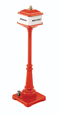 Tinplate Corner Lamp Set -- No.57 (red)