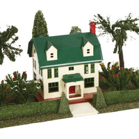 Lionel Corp. #912 Suburban Home Plot w/No. 189 Villa & Light - Assembled -- Ivory, Peacock 16 x 8-1/2 x 7"  40.6 x 21.6 x 17.8cm
