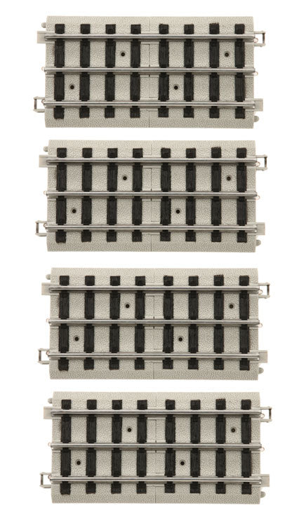 Std Gauge Track w/Roadbed -- 7" Straight pkg(4)